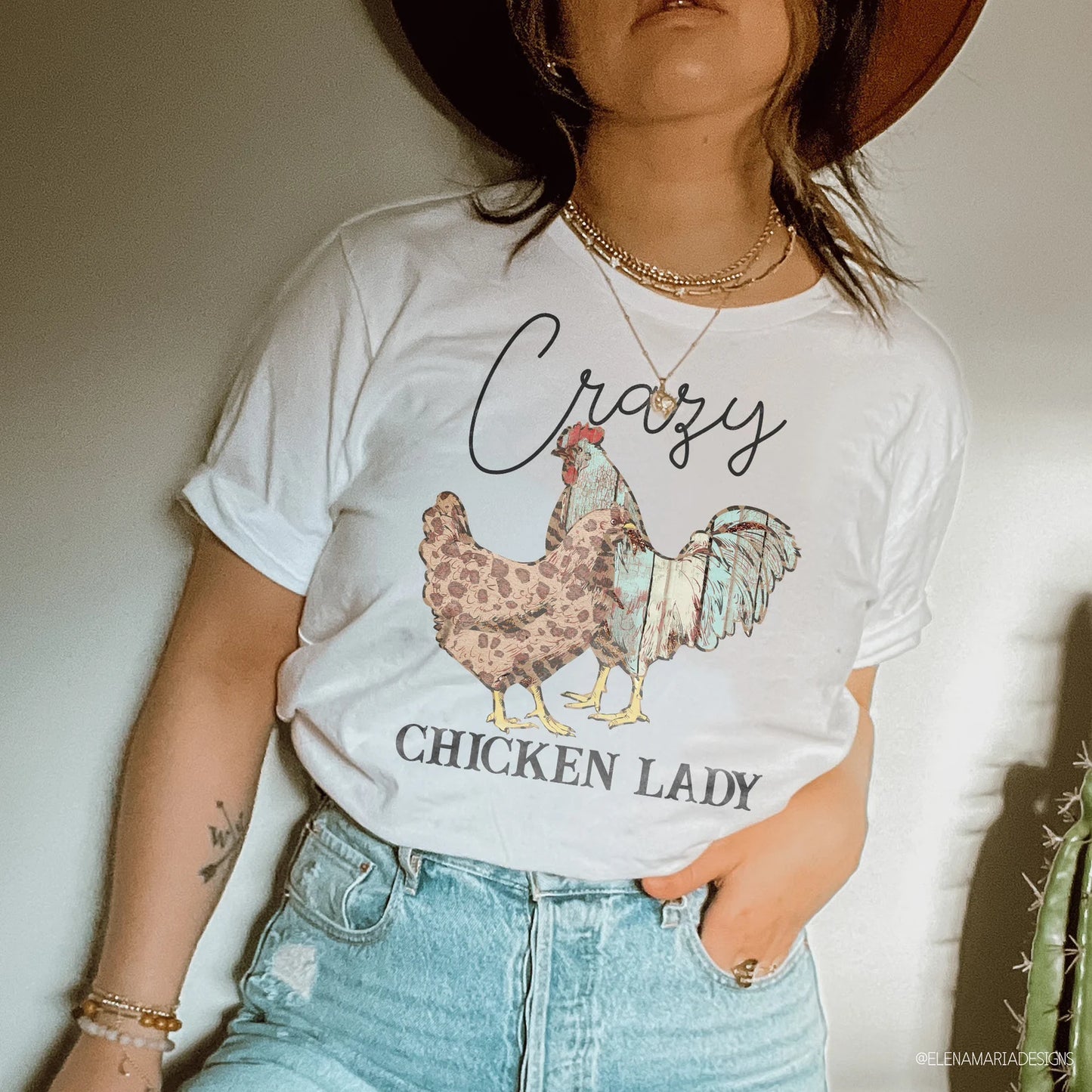 Crazy chicken tee