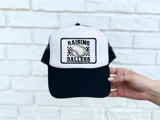 raising ballers checkerd hat