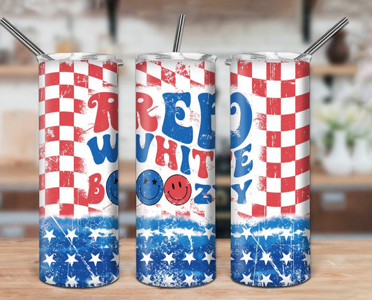 Red white boozy tumbler