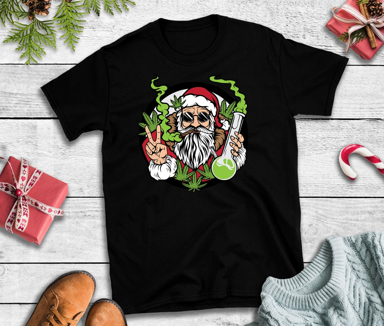 Lighting up Santa shirt