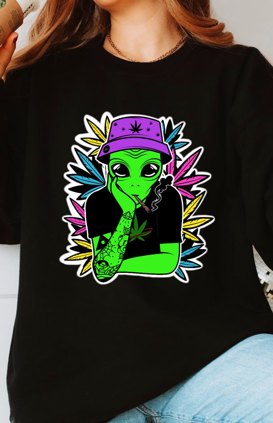 Tatted alien pulllover