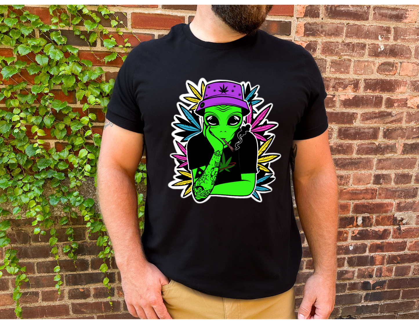 Tatted alien tee