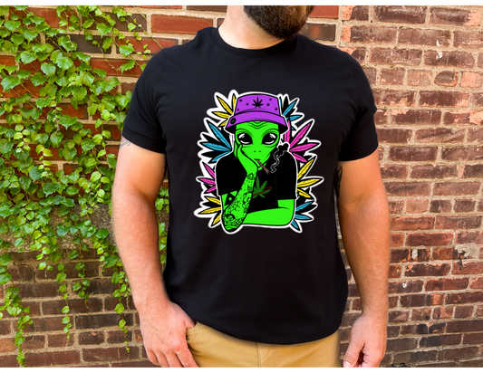 Tatted alien tee